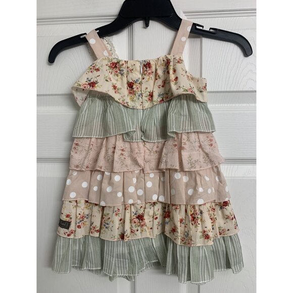 Arthur Ave Australia Cottagecore Tiered Polka Dot Floral Dress Size 2 T - Picture 3 of 7